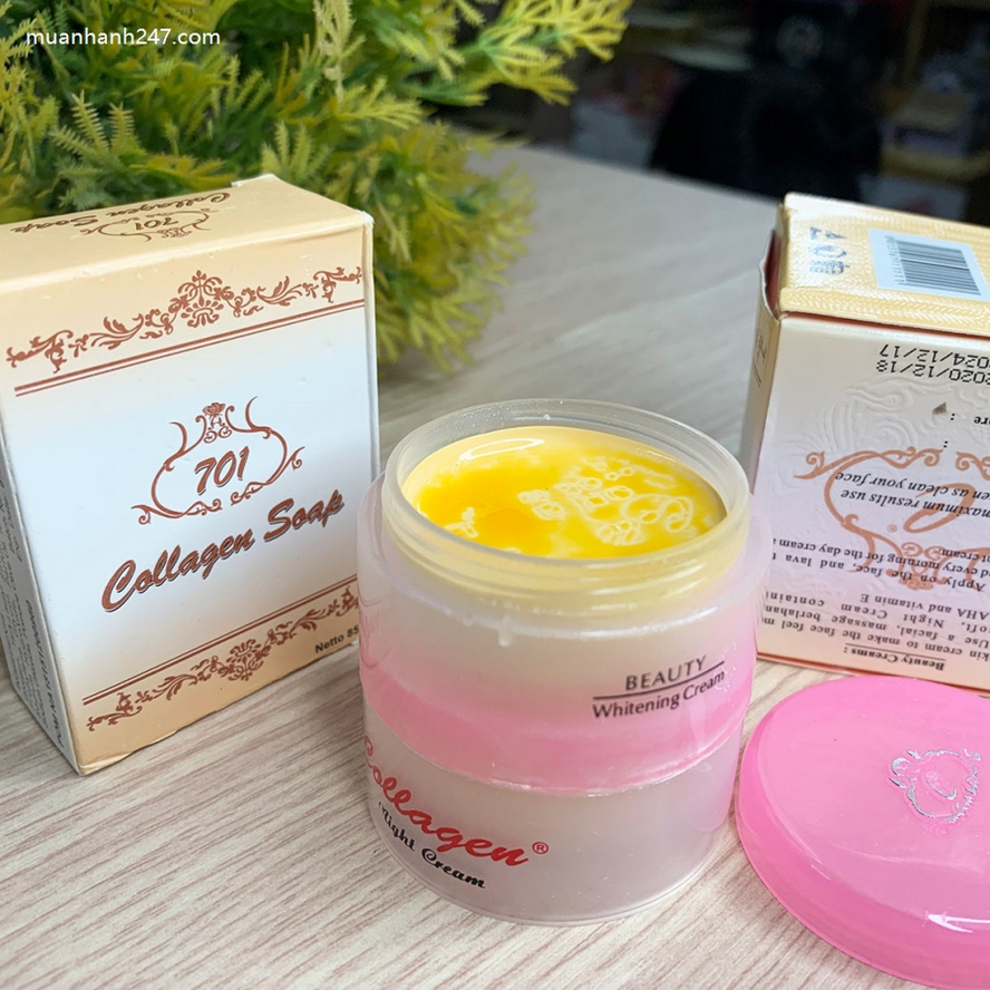 Bộ Trị Nám Tàn Nhang Collagen Plus Vit E Indonesia