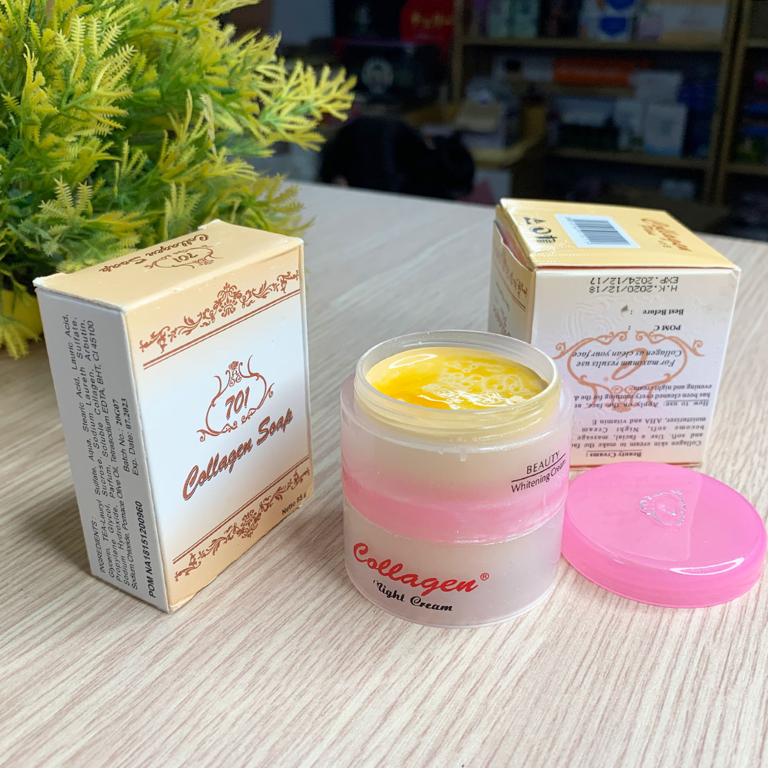 Bộ Trị Nám Tàn Nhang Collagen Plus Vit E Indonesia