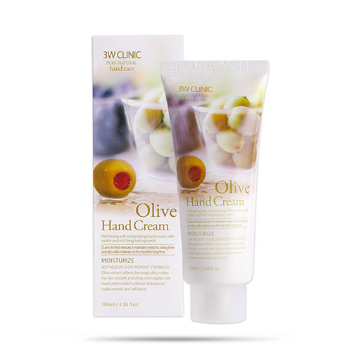 Kem Dưỡng Da Tay Olive Hand Cream 3W Clinic