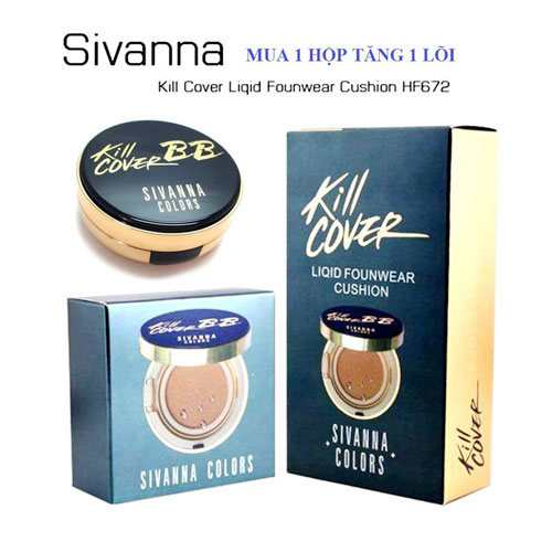 Phấn Nước Kill Cover Sivanna SPF50 PA Tặng Lõi