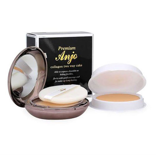 Phấn phủ siêu mịn Premium Anjo Collagen Two way Care Hàn Quốc