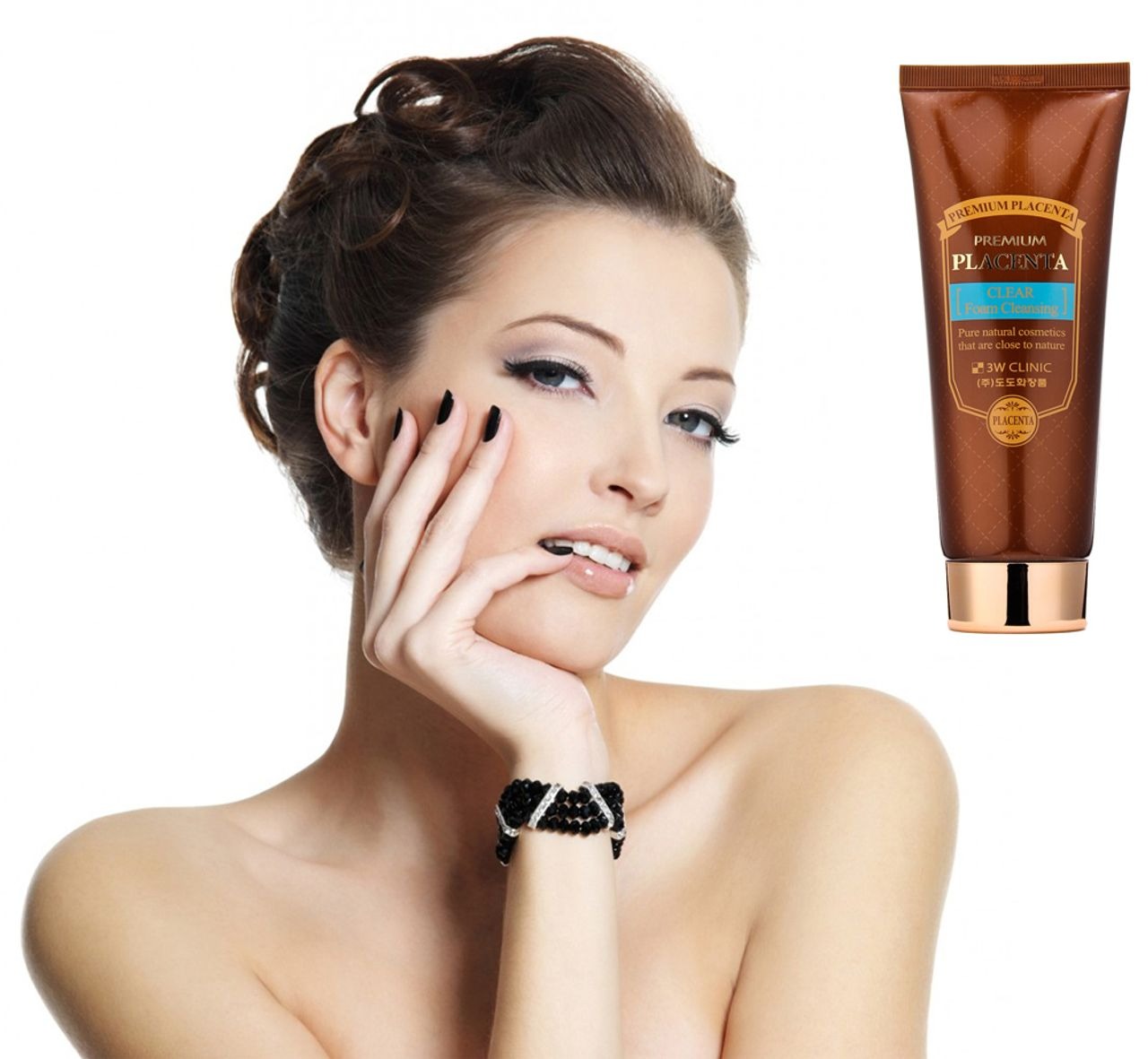 3W Clinic Premium Placenta Sữa Rửa Mặt Nhau Thai Cừu