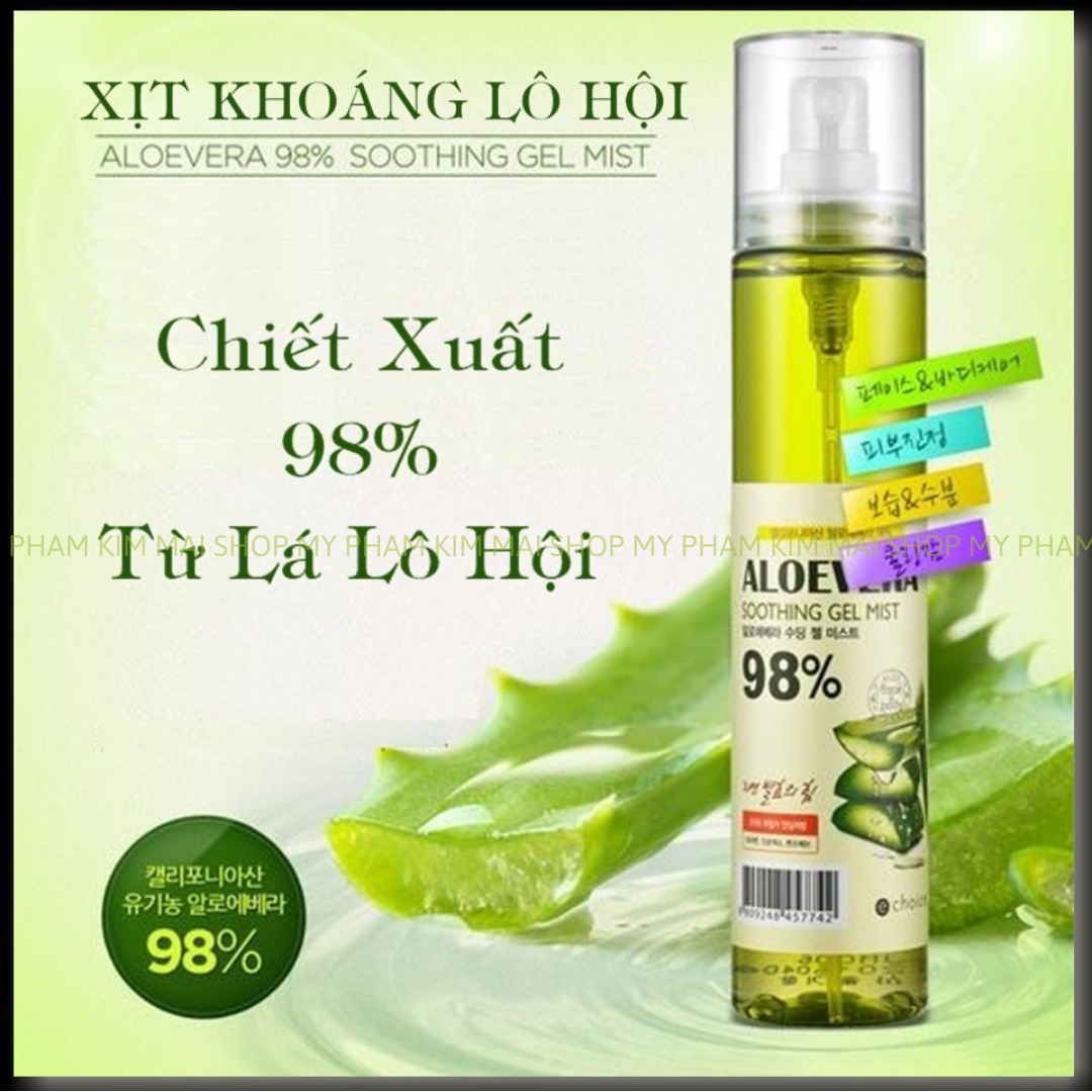Aloe Vera Soothing Mist Xịt Khoáng Hàn Quốc