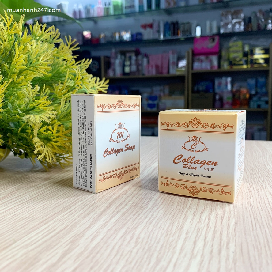 Bộ Trị Nám Tàn Nhang Collagen Plus Vit E Indonesia