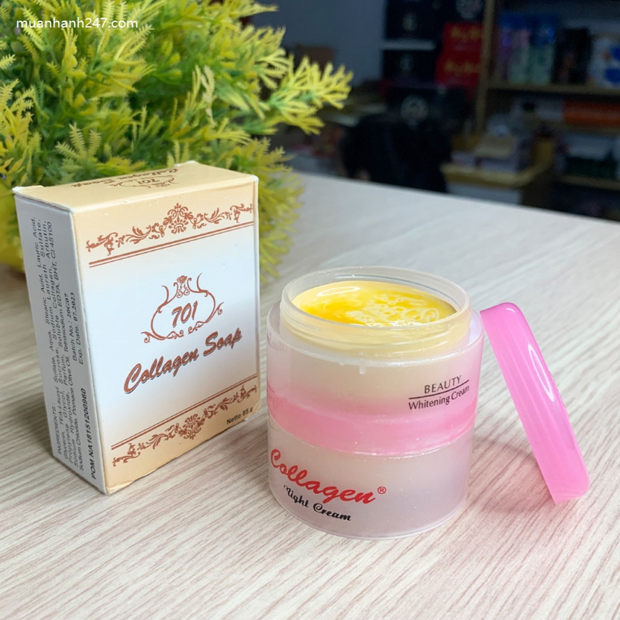 Bộ Trị Nám Tàn Nhang Collagen Plus Vit E Indonesia