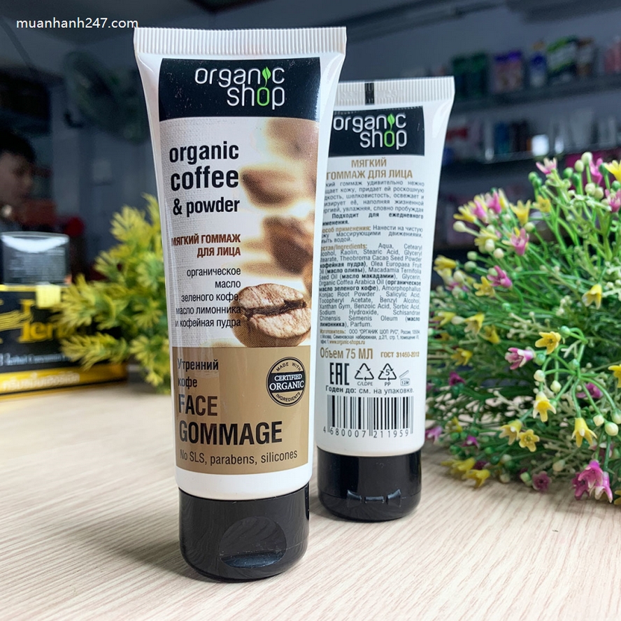 Kem Tẩy Da Chết Ở Mặt Organic Shop