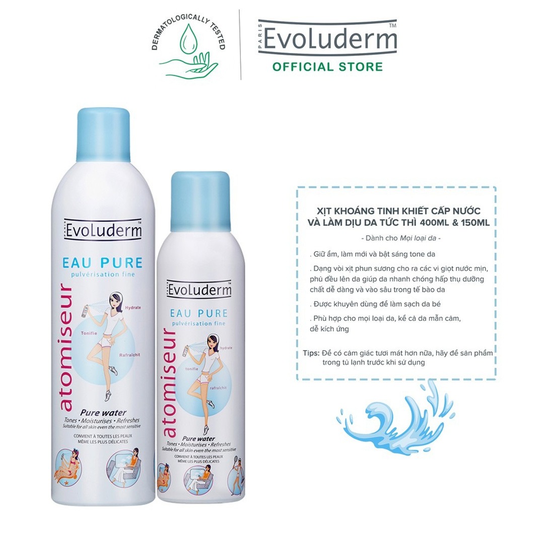 Xịt Khoáng Evoluderm 150ml Pháp