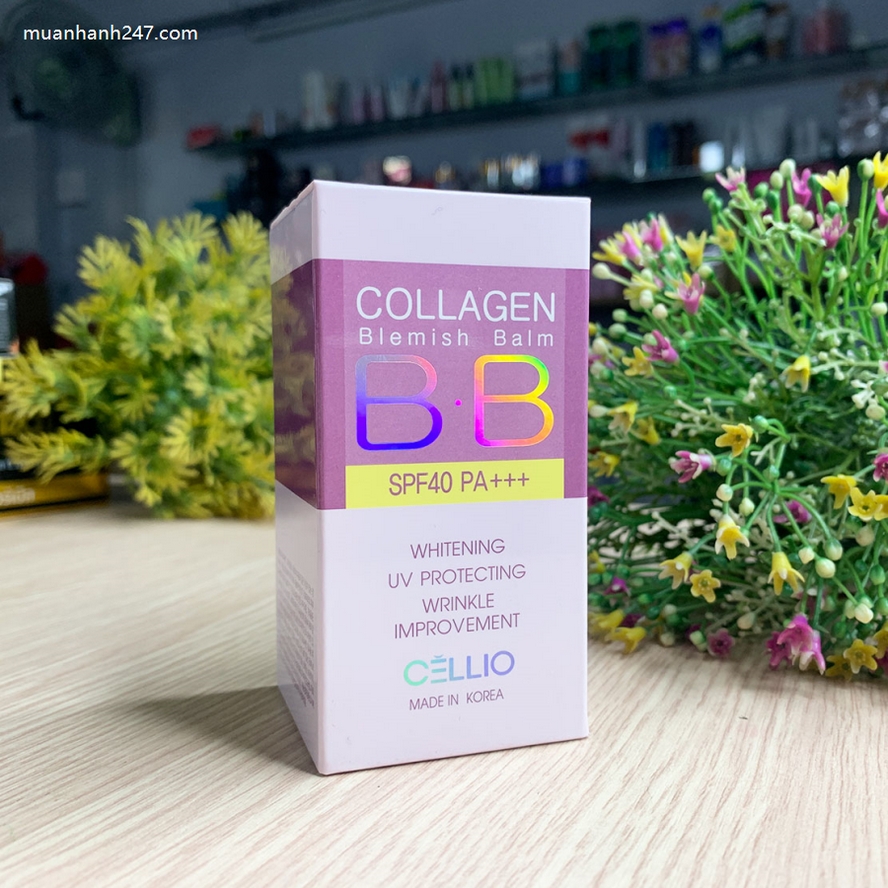 Kem nền Cellio Collagen Blemish Balm B.B SPF 40 PA+++ Trang Điểm Khuôn Mặt-7