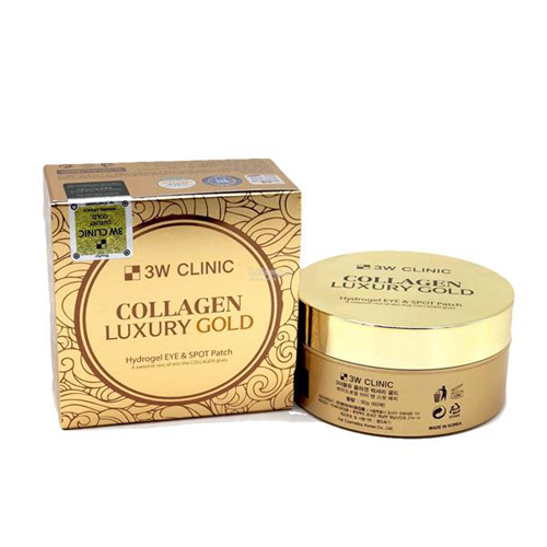 Mặt Nạ Trị Xóa Nhăn Vùng Mắt 3W Clinic Collagen Luxury Gold Hàn Quốc