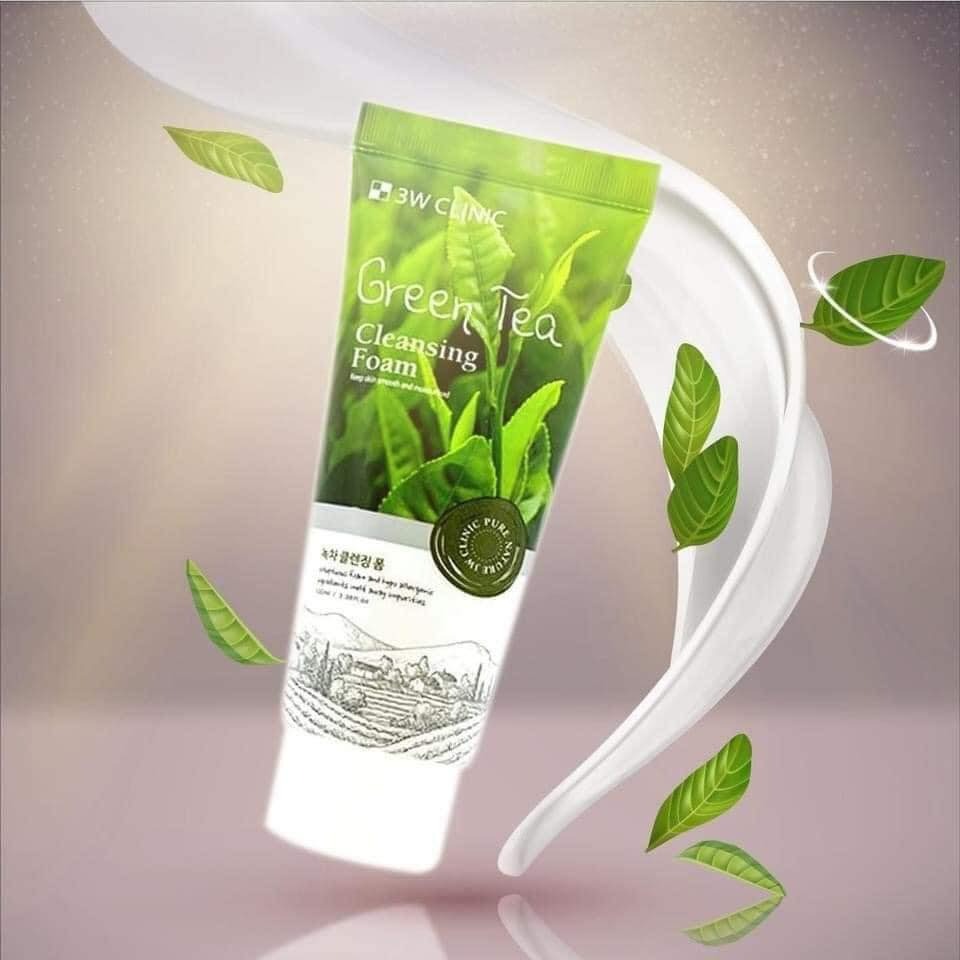 Green Tea 3W Clinic Hàn Quốc Sữa Rửa Mặt Cách Sử Dụng Hiệu Quả