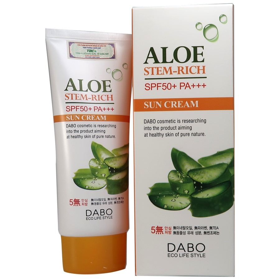 Kem Chống Nắng Lô Hội Dabo Aloe Stem – Rich Sun Cream SPF50 PA