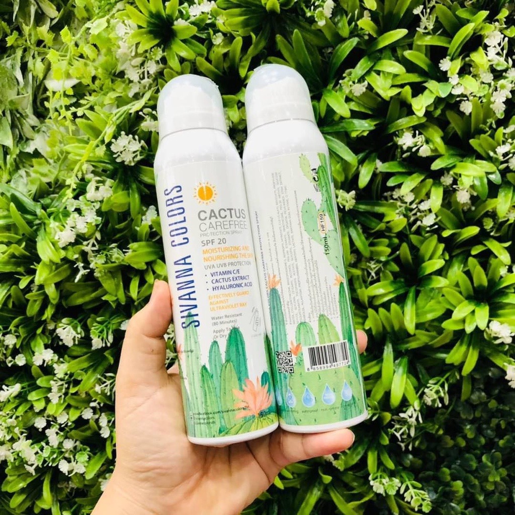 Xịt Chống Nắng Sivanna Colors Cactus Carefree Protection Spray